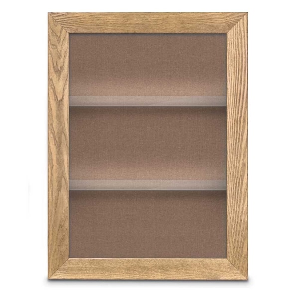 Outdoor Enclosed Combo Board, 42"x32", Black Frame/Blue & Buff